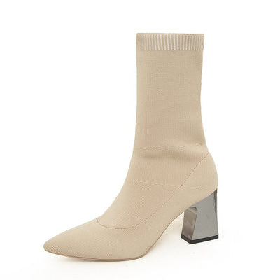 Botas de Tacón Alto Punta Fina Caña Media - Estilo Elegante para Mujer - Image 21