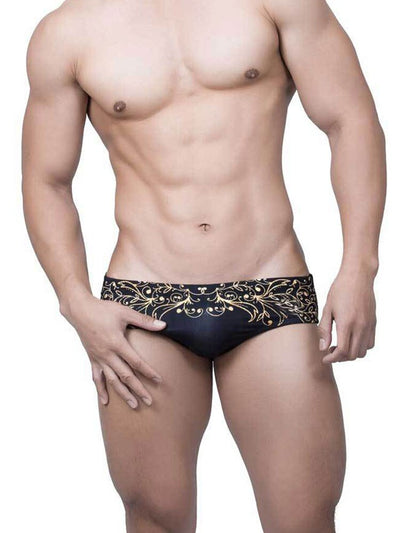 Bóxer de Baño Vintage Dorado para Hombre con Estampado Foil - Image 9