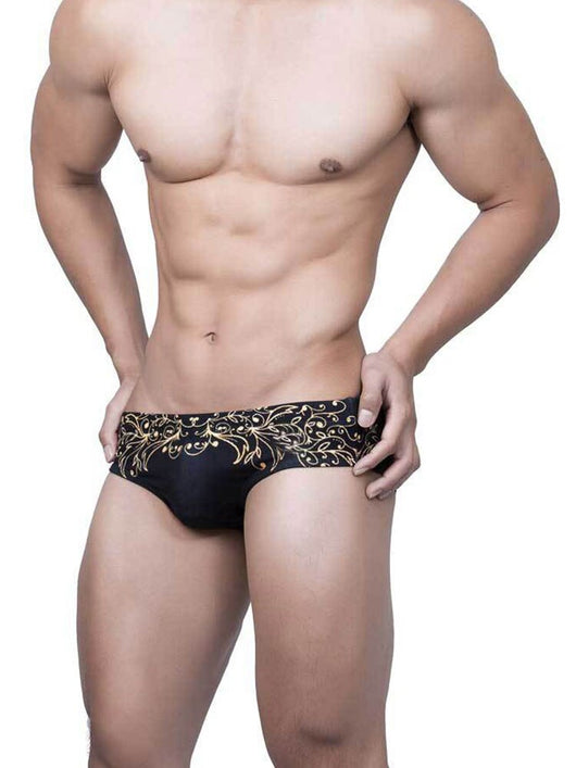 Bóxer de Baño Vintage Dorado para Hombre con Estampado Foil - Image 10