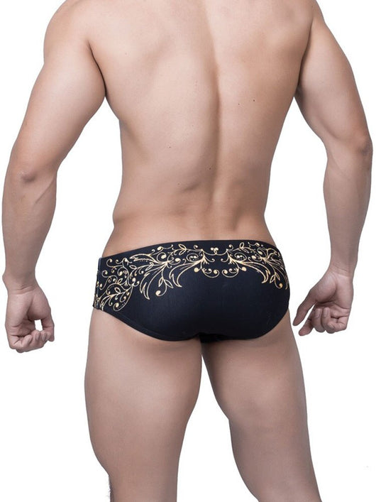 Bóxer de Baño Vintage Dorado para Hombre con Estampado Foil - Image 11