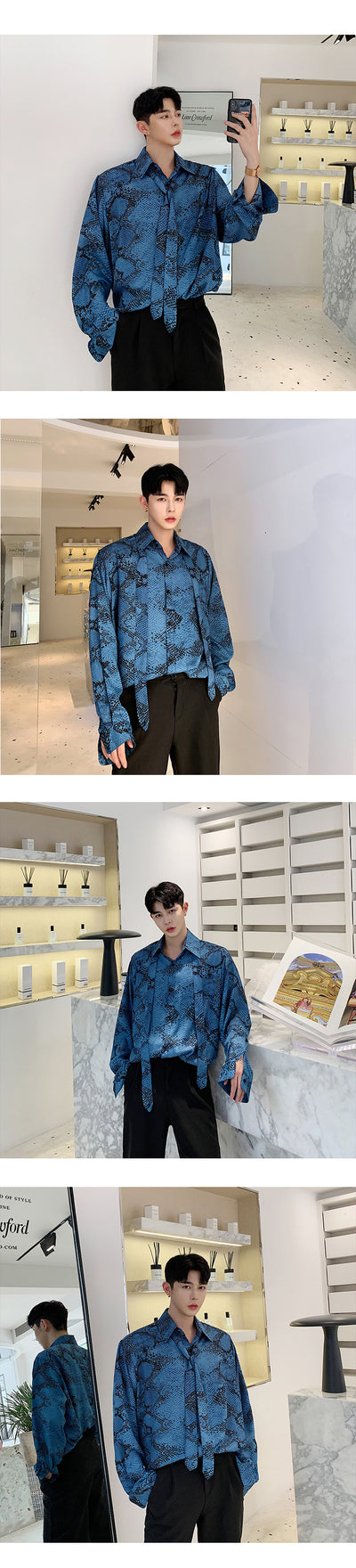 Camisa Azul Clásica de Manga Larga para Hombre - Image 6