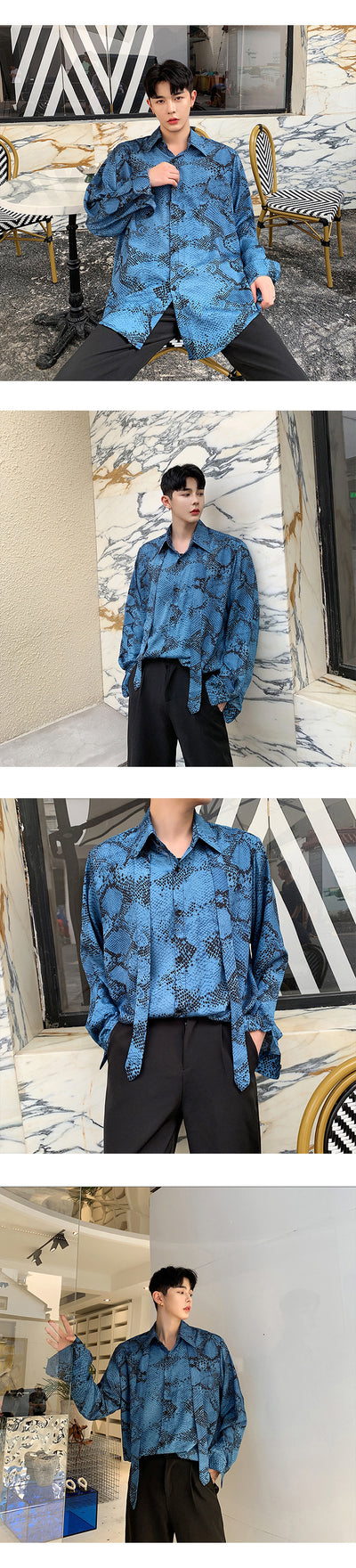 Camisa Azul Clásica de Manga Larga para Hombre - Image 7