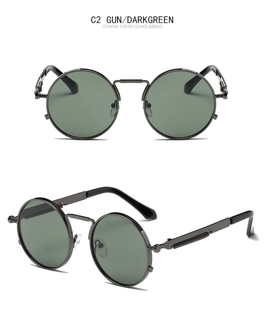 Gafas de Sol Redondas Retro con Lentes Espejadas - Estilo Europeo Trendy - Image 20