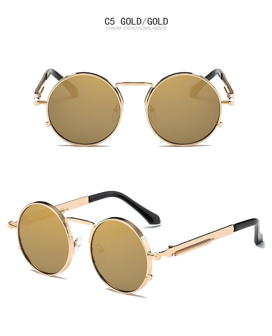 Gafas de Sol Redondas Retro con Lentes Espejadas - Estilo Europeo Trendy - Image 23