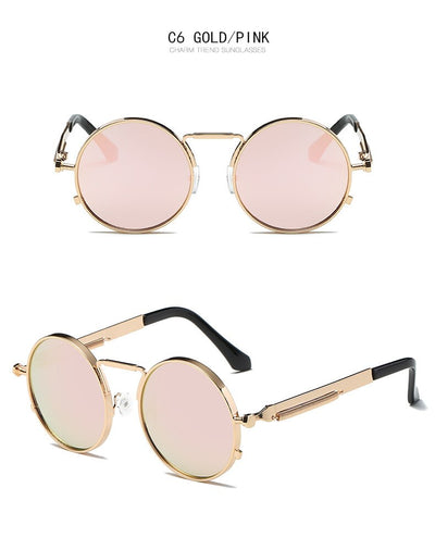 Gafas de Sol Redondas Retro con Lentes Espejadas - Estilo Europeo Trendy - Image 24