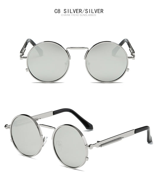 Gafas de Sol Redondas Retro con Lentes Espejadas - Estilo Europeo Trendy - Image 26