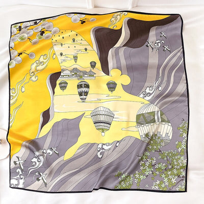 Pañuelo de Seda Estampado Coreano Grande - Image 14
