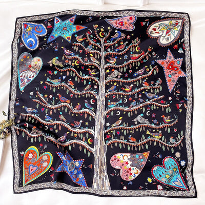 Pañuelo de Seda Estampado Coreano Grande - Image 17