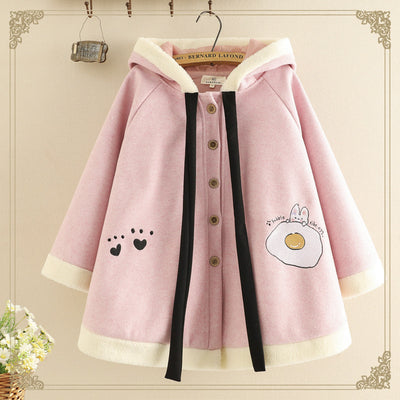 Abrigo Sudadera con Capucha y Orejas de Conejo Bordadas - Image 6