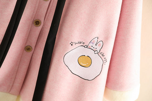 Abrigo Sudadera con Capucha y Orejas de Conejo Bordadas - Image 11