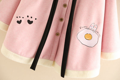 Abrigo Sudadera con Capucha y Orejas de Conejo Bordadas - Image 13