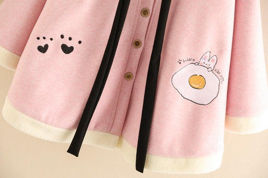 Abrigo Sudadera con Capucha y Orejas de Conejo Bordadas - Image 13