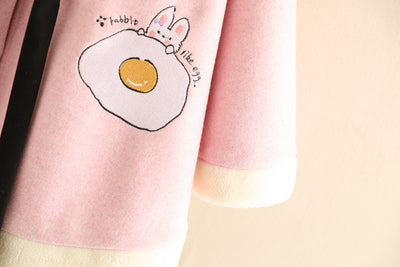 Abrigo Sudadera con Capucha y Orejas de Conejo Bordadas - Image 14