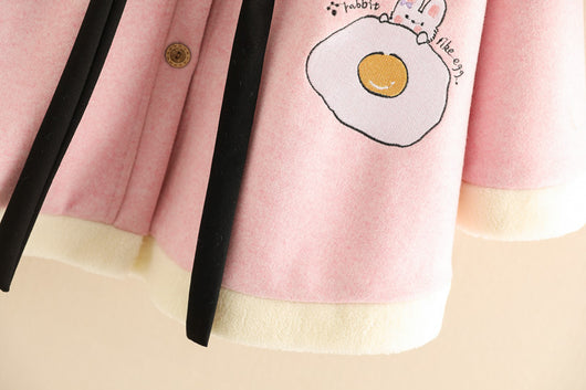 Abrigo Sudadera con Capucha y Orejas de Conejo Bordadas - Image 15