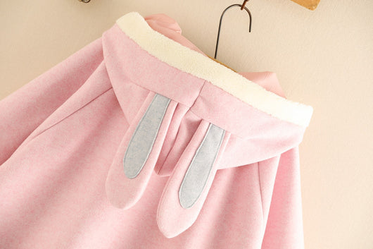Abrigo Sudadera con Capucha y Orejas de Conejo Bordadas - Image 17