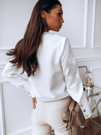Blusa Ejecutiva de Cuello Alto y Manga Larga para Mujer - Image 10