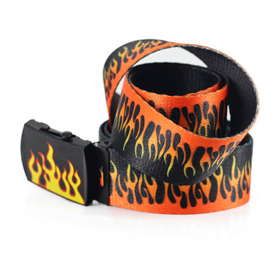 Cinturón de Lona con Estampado de Llamas - Image 7
