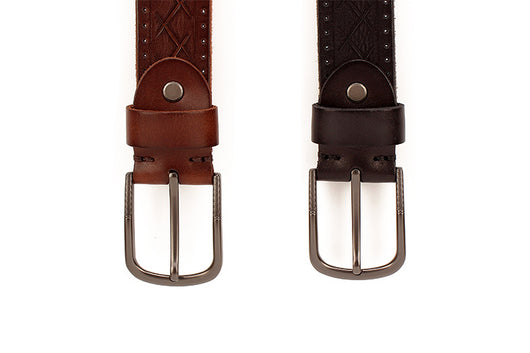 Cinturón de Cuero para Hombre con Hebilla de Pasador - Image 14