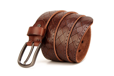 Cinturón de Cuero para Hombre con Hebilla de Pasador - Image 24