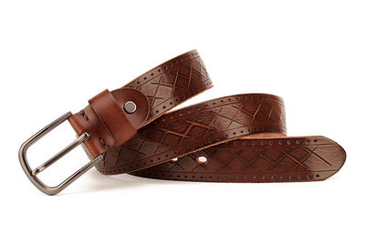 Cinturón de Cuero para Hombre con Hebilla de Pasador - Image 25