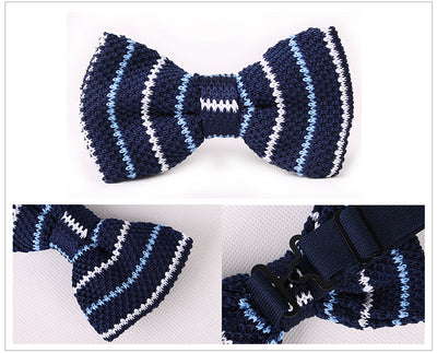 Corbata Mariposa Tejida Ajustable Doble Capa - Diseño Moderno Unisex - Image 45