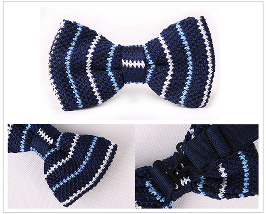 Corbata Mariposa Tejida Ajustable Doble Capa - Diseño Moderno Unisex - Image 45