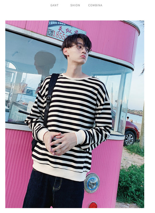 Overol de Sudadera a Rayas con Hombros Caídos Unisex - Image 17