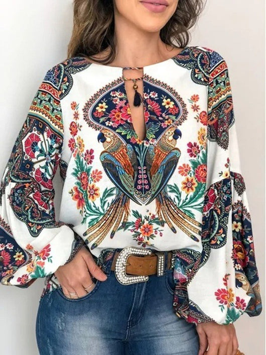 Blusa Cuello Redondo con Mangas Farol - Image 5
