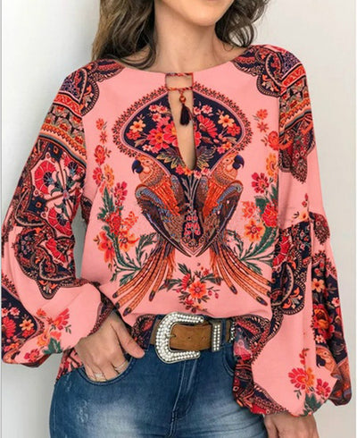 Blusa Cuello Redondo con Mangas Farol - Image 6
