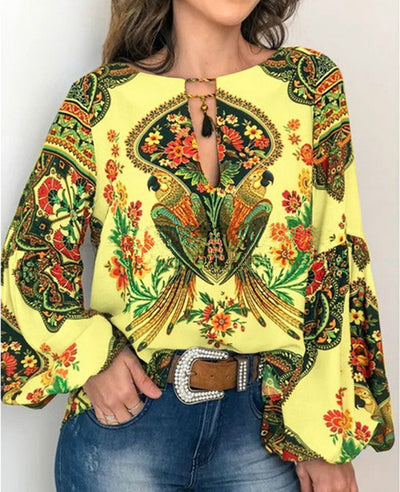 Blusa Cuello Redondo con Mangas Farol - Image 7