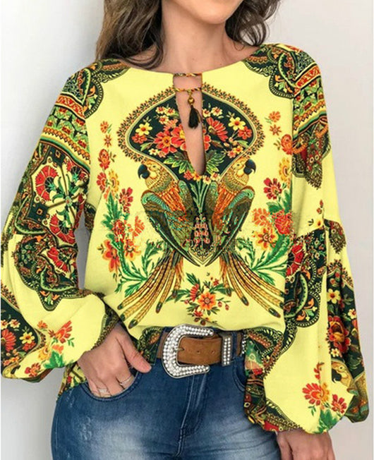 Blusa Cuello Redondo con Mangas Farol - Image 7