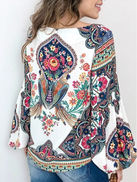 Blusa Cuello Redondo con Mangas Farol - Image 8