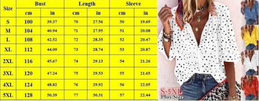 Blusa Estampada de Manga Larga con Cuello en V y Botones para Mujer - Image 11