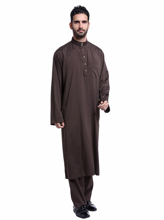 Traje Thobe Árabe para Hombre Muslims Arabia Oriente Medio TH805 - Image 18