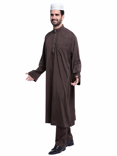 Traje Thobe Árabe para Hombre Muslims Arabia Oriente Medio TH805 - Image 20