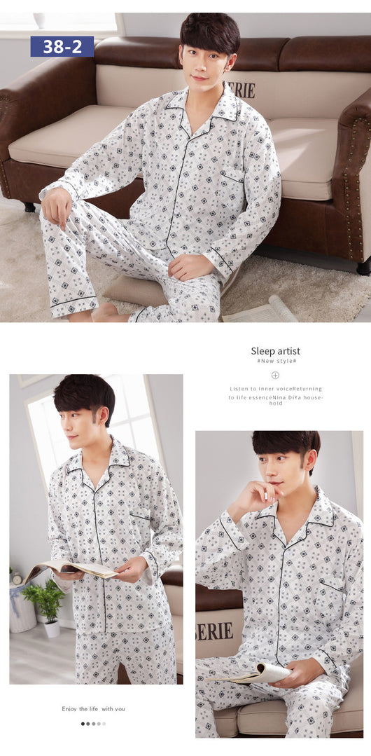 Pijama de Algodón Tejido para Hombre - Conjunto de Descanso - Image 3