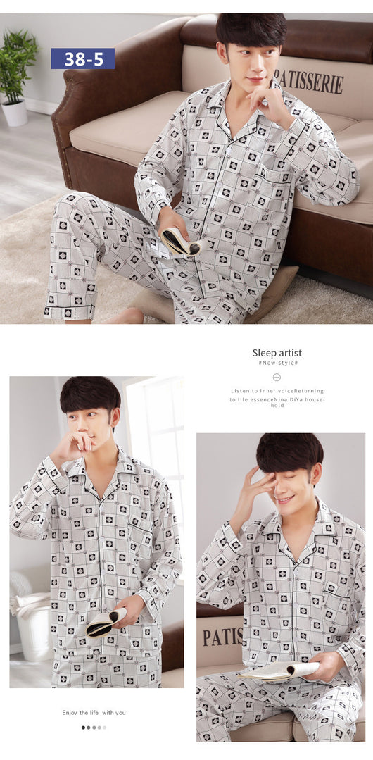Pijama de Algodón Tejido para Hombre - Conjunto de Descanso - Image 4