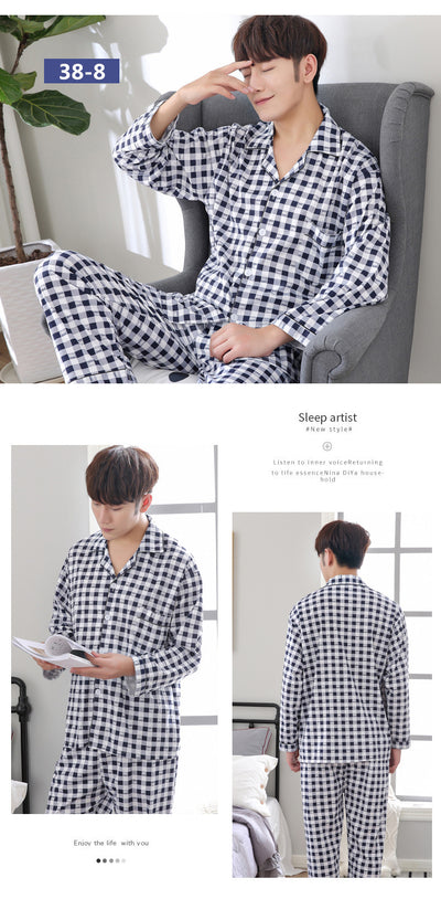 Pijama de Algodón Tejido para Hombre - Conjunto de Descanso - Image 5