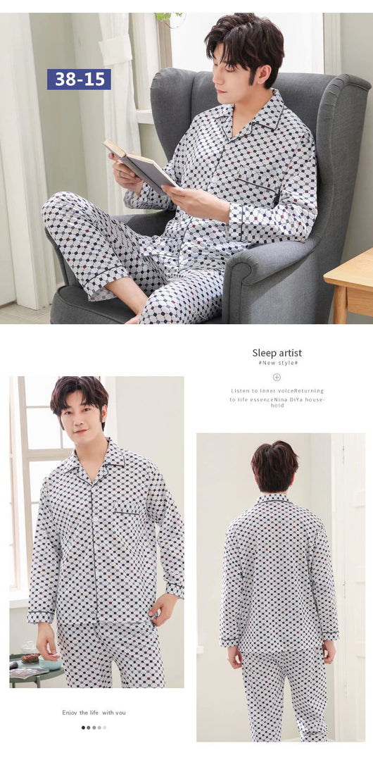 Pijama de Algodón Tejido para Hombre - Conjunto de Descanso - Image 9