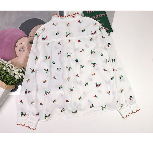 Blusa Bordada Suelta de Manga Larga - Casual y Cómoda - Image 12