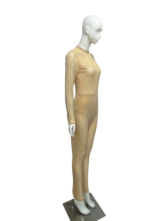 Jumpsuit de Malla Manga Larga Cuello Redondo - Image 11