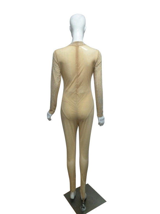 Jumpsuit de Malla Manga Larga Cuello Redondo - Image 12