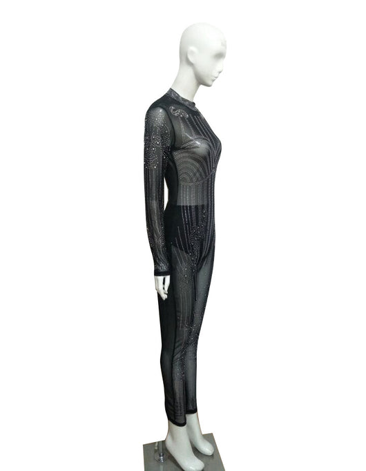 Jumpsuit de Malla Manga Larga Cuello Redondo - Image 15
