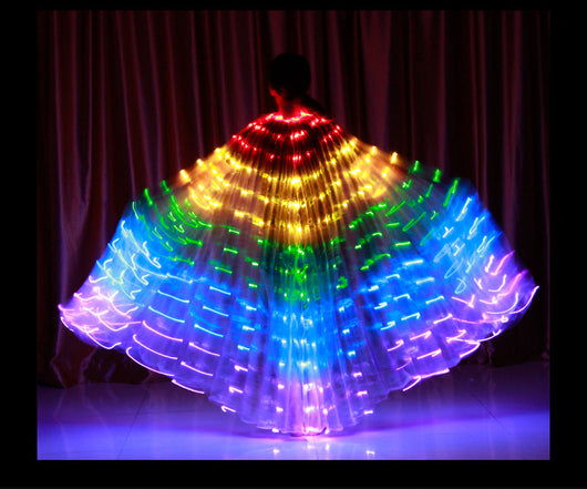 Alas LED Mariposa Iluminadas para Danza y Presentaciones - Alas de Luz Multicolor con Varilla - Image 8