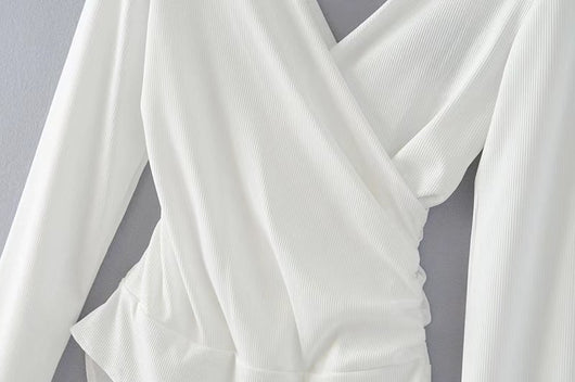 Jumpsuit Largo de Manga Larga con Diseño de Punto de Cruz - Image 24