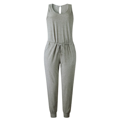 Jumpsuit Entallado Cuello Redondo con Corbata Integrada - Image 28