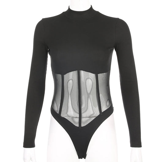Jumpsuit con Detalles de Malla Estructurada - Image 33