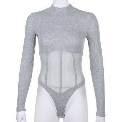 Jumpsuit con Detalles de Malla Estructurada - Image 37