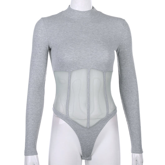 Jumpsuit con Detalles de Malla Estructurada - Image 38