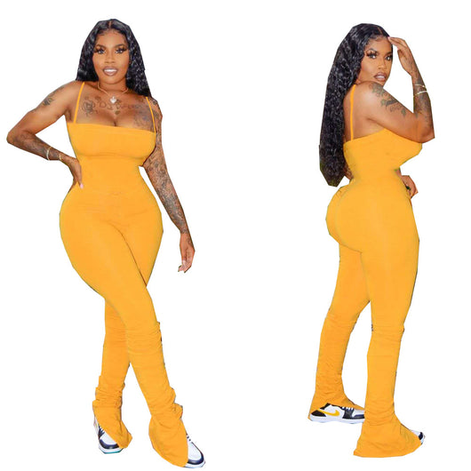 Jumpsuit con Pliegues y Cordón Ajustable - Image 8